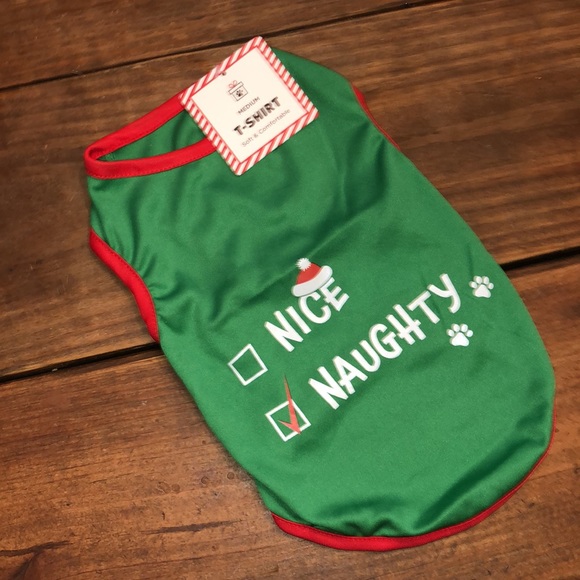 Nice or Naughty Christmas Doggie Tshirt - Picture 8 of 8